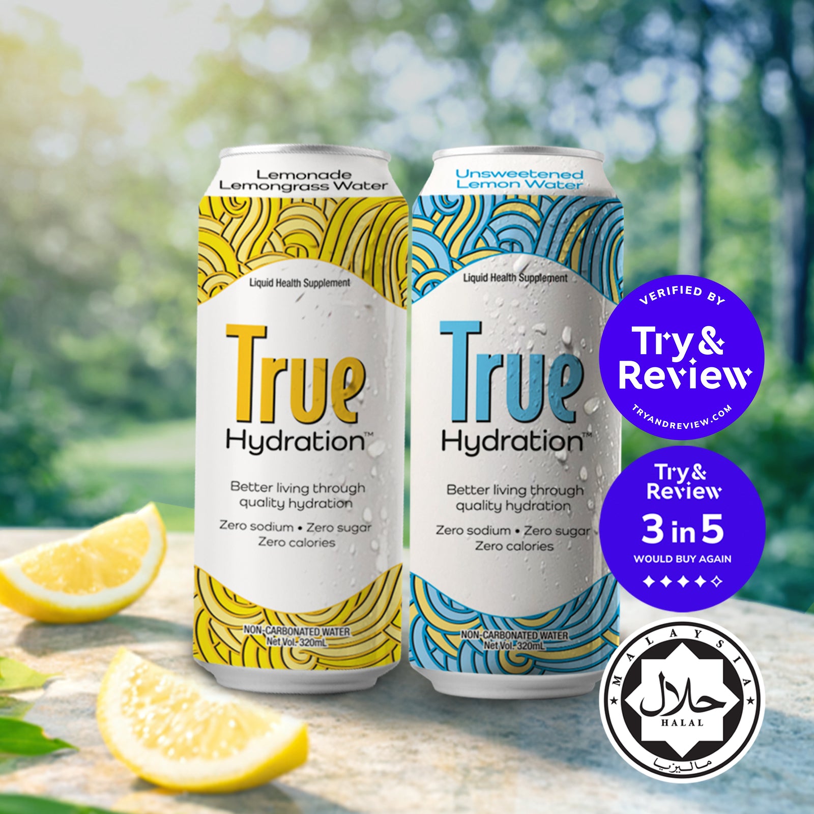 True Hydration 檸檬水/檸檬草 320毫升